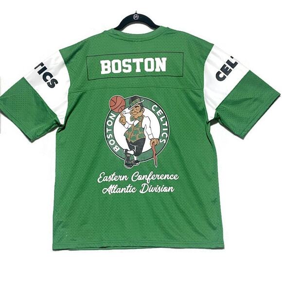 Boston Celtics Fan Jersey Men's Large Green Short Sleeve by Ultra Game NEW - Picture 2 of 10